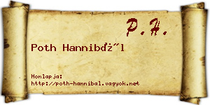 Poth Hannibál névjegykártya